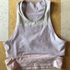 SOLD - Outdoor Voices Tri-tone Slashback Crop Bra